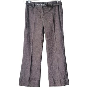 Della Spiga Checkered Wide Leg Dress Trouser Pants in Brown